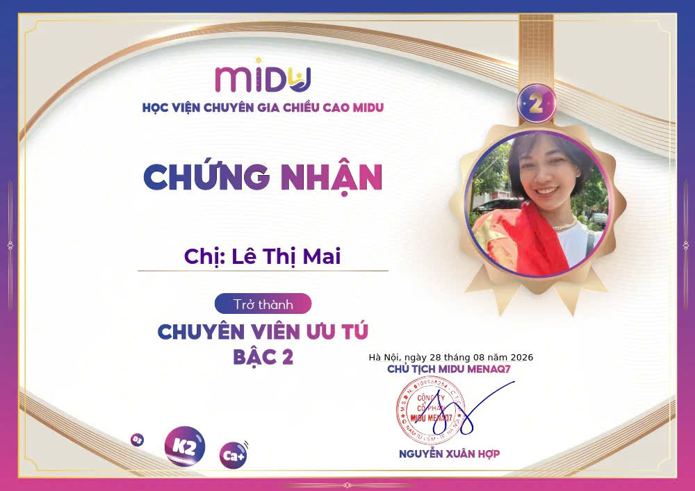 Chứng nhận: Chuyên viên ưu tú — Bậc 2